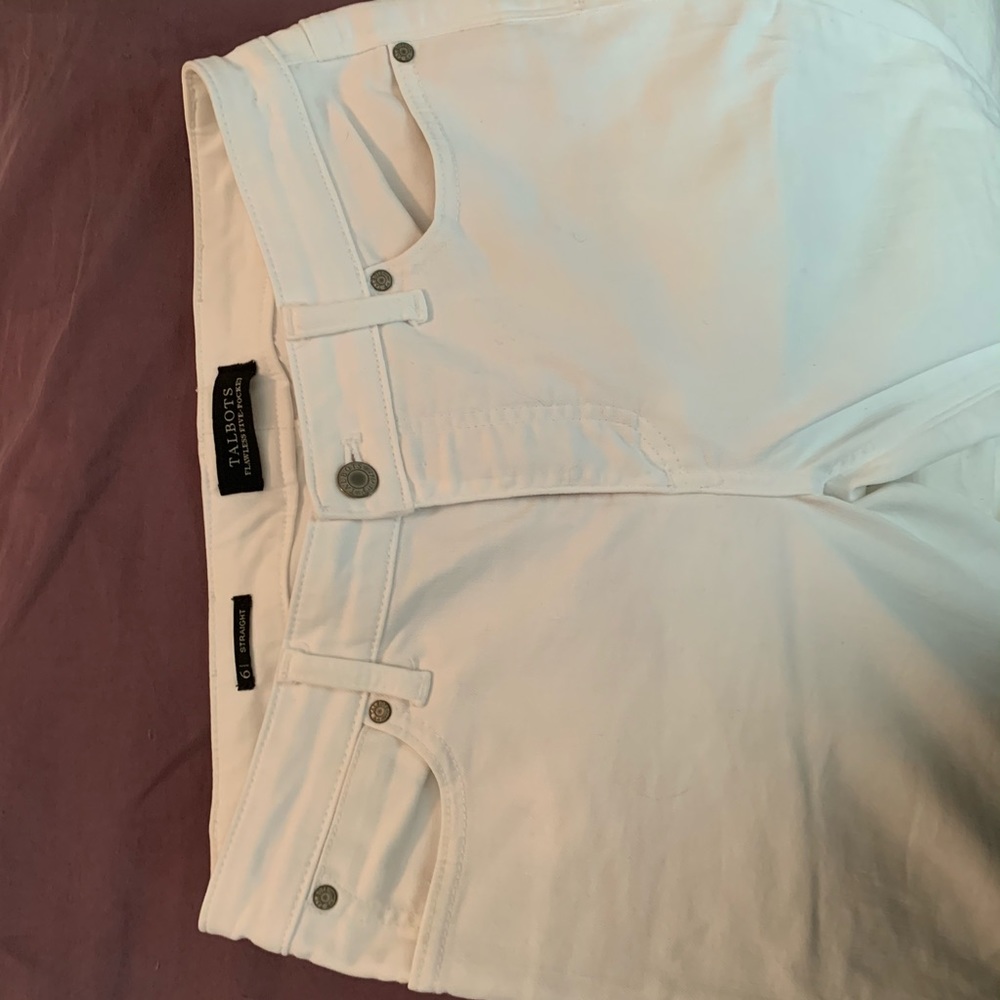 Talbots White Jeans. Flawless Five-Pocket